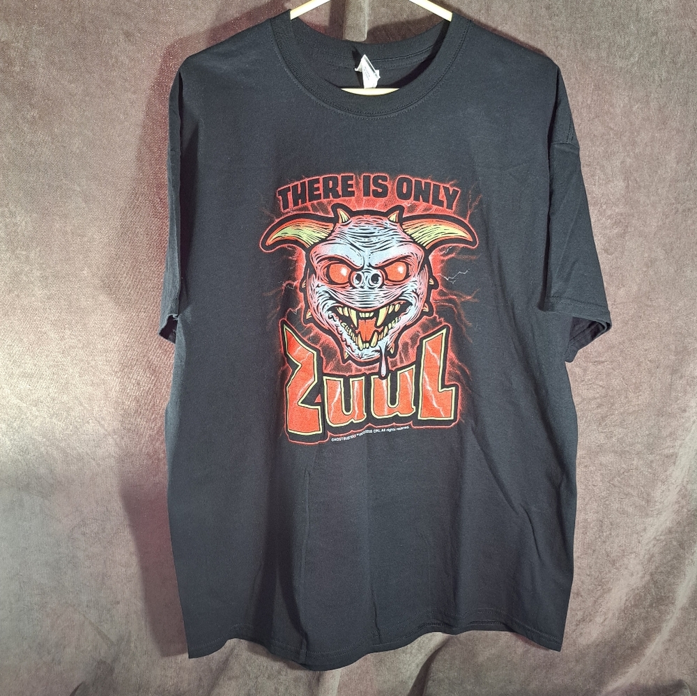 Ghostbusters "There Is Only Zuul" Black Graphic Movie Tee NWOT XL